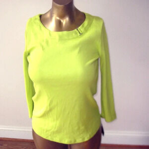 NWT Rafaella Women's Green Top Size M